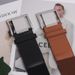 New square pin buckle cowhide stitching elastic elastic wide belt with dress and shirt, fashionable and versatile girdle_viptrois.com