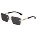 Square Frameless Sunglasses – European & American Trend With Leopard Print & Cut-Edge PC Lenses_viptrois.com