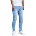 Men's Stretch Denim Jeans Slim Fit Summer Casual Trousers Comfortable Straight Leg Pants For Daily Wear_viptrois.com