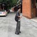 Men's Clothing Short Denim Suit Raw Edge Stitching Flared Jeans Jacket Raw Edge Trend Ins_viptrois.com
