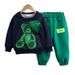 2025 New Style Boys And Girls Long Sleeved Sweatshirts And Sweatpants Korean Version Of Small And Medium Sized_viptrois.com