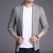 1 2022 Spring And Autumn New Men's Short Knitted Cardigan Fashion Fresh Slim Outerwear Sweater Jacket_viptrois.com