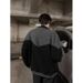 Loom 2025 Japanese Retro Color Block Patchwork Cardigan Jacket Men Women, New Loose Fit Versatile Knitted Sweater For Autumn_viptrois.com
