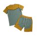 Men's Summer Two Piece Suit High End Sports Casual Short Sleeved Set Cotton Fashionable_viptrois.com