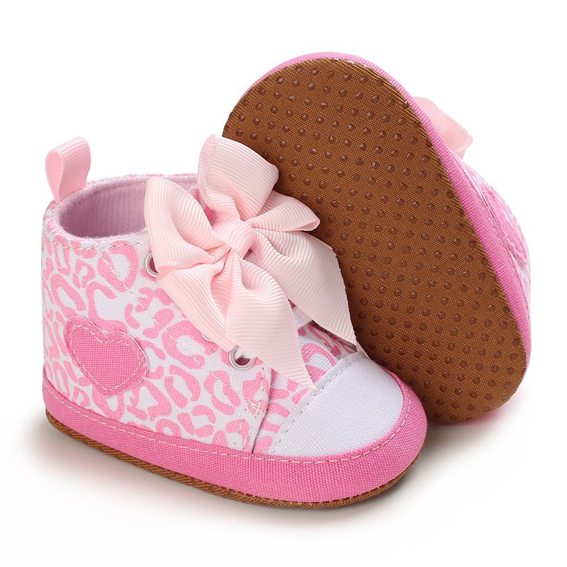 Mother & Kids Foreign Trade Baby Shoes 0-1 Years Old Pink Girl Bow Spring And Autumn Toddler Shoes_viptrois.com