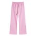 Streetwear Heavyweight 430g Cotton Pants – Relaxed Fit, Drawstring Waist, Spliced Flared Hem (Paris Pink/Black/Ash Grey, S-XXL, Oversized)_viptrois.com