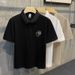 2025d Trendy Printed Letter 0k Men's Turn-down Collar Polo Shirt Short Sleeve T-shirt Summer New Business Casual Top_viptrois.com