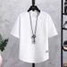2025 Summer Ice Silk Hot Short Sleeve T-shirt Trendy Loose Casual Sportswear_viptrois.com
