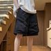 Men's Cargo Shorts Summer Trendy High Street Style Large Pockets Sporty Taslon Casual Five Point Bottoms_viptrois.com