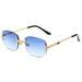 S31442 Square Metal Frameless Sunglasses – Punk Street Style For Men Fashion Trends Metal Spectacle Frames Have No Borders_viptrois.com