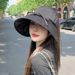 Bow Tie Strap For Summer, Sweet And Cute, Large Eave Sky Top Hat, UV Resistant, Foldable Sun Hat_viptrois.com