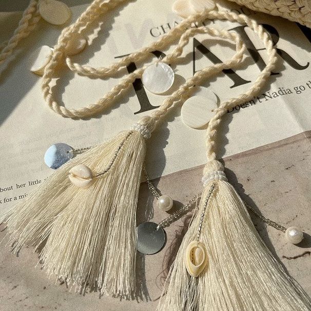 High-end Braided Tassel Belt Dresses, Bohemian Style Rope For Women, Dress And Jeans Waist Accessory_viptrois.com