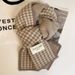 Korean Version Classic Houndstooth New Double-Sided Scarf For Women, Autumn And Winter Warm Fashion Knitted Neck Warmer,_viptrois.com