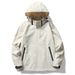Men's Three-proof Mountaineering Suit, Single-layer Hooded Solid Color Waterproof And Windproof Jacket_viptrois.com