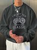 Men's Loose Casual Fashionable Retro Motorcycle Pattern Printed Round Neck Long Sleeved Sportswear For Autumn And Winter_viptrois.com