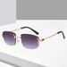 Men's Sunglasses New Fashion Internet Celebrity Sunglasses Women's Frameless Cut Edge Square Sunglasses Shooting Sunglasses_viptrois.com
