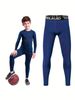 2025 HOPLYNN Kompressions-Stretch-Leggings Für Jungen In Schwarz, Schnell Trocknende Und Atmungsaktive Outdoor-Lauf-Trainings-Jogginghose_viptrois.com