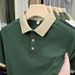 Men's Clothing High Grade Ice Silk Shirt Short Sleeved Men Summer Fashion Casual Simple Lapel Men's T-Shirt For Formal & Casual_viptrois.com