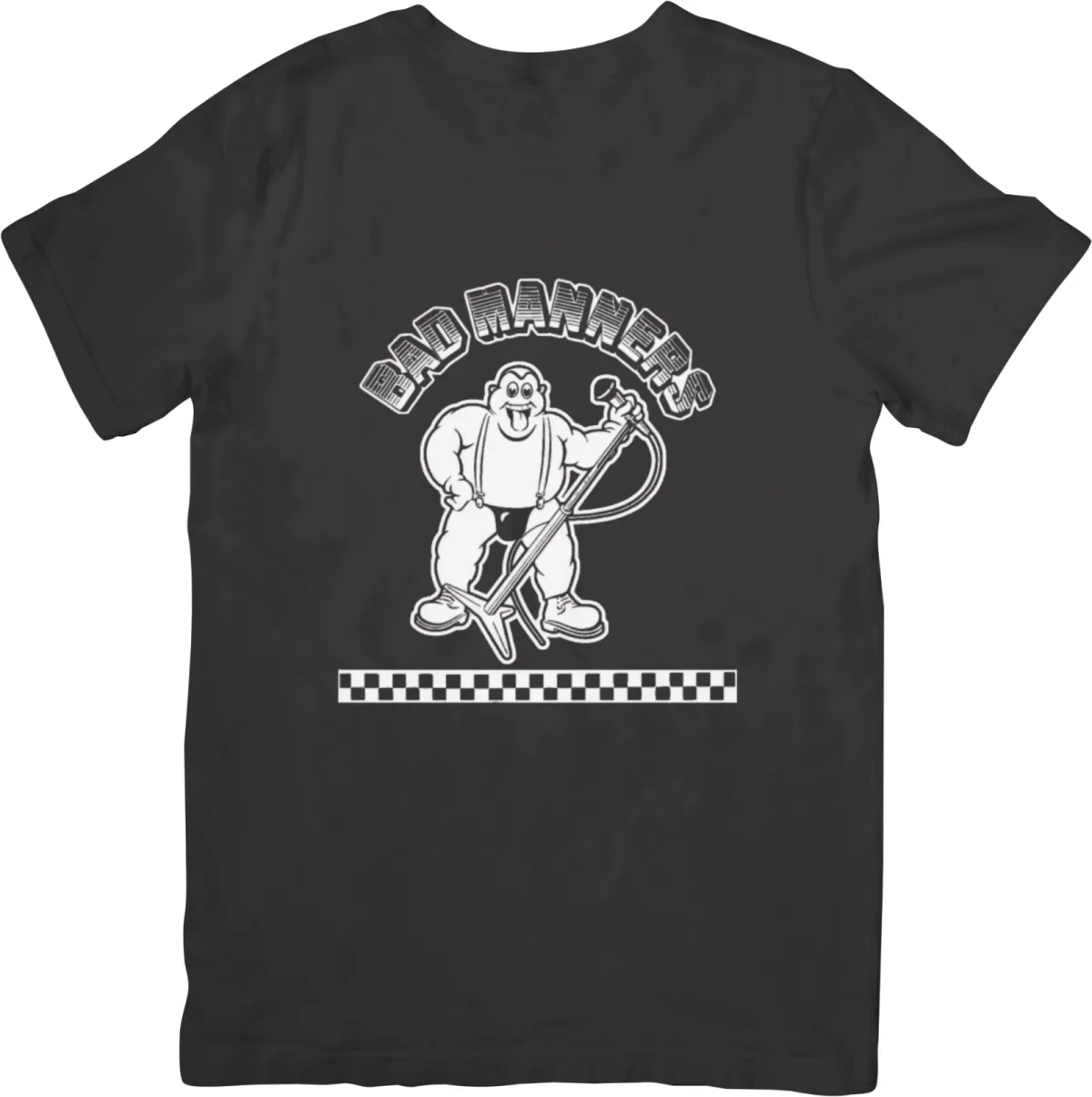 Bad Manners Music Unisex Fit For Men & Women Quality Cotton T-Shirt Mens Womens Tees Top Black_viptrois.com