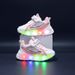 Spring And Autumn New 2025 Children's Sports Shoes Net Beaded LED Luminous Children's Shoes 1 6 Years Old Girls Sports Shoes Casual Shoes_viptrois.com