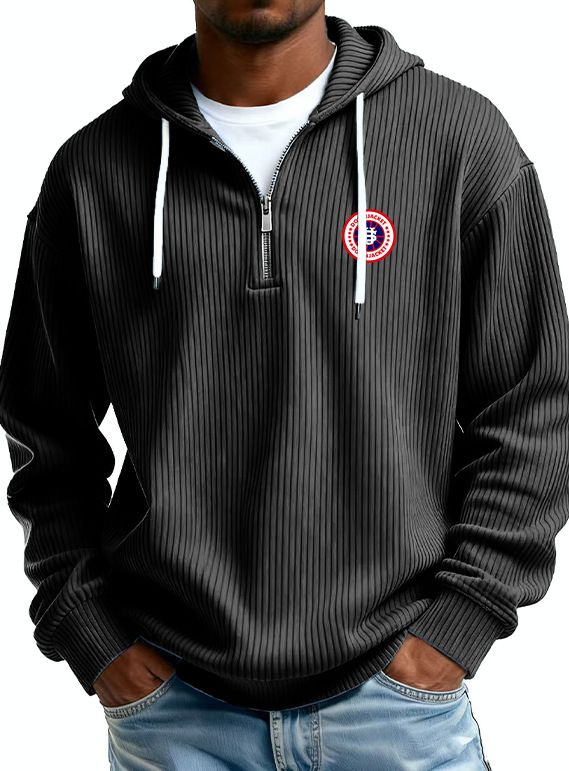 Men's Clothing European And American Heavyweight Long Sleeved Hooded Jacket With US Map Print Men's Sports Casual Sweatshirt_viptrois.com