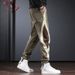 Men's Trendy Striped Floral Patchwork Jogger Pants Loose Stretch Casual Autumn Workwear_viptrois.com