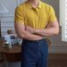 Vertical Stripe Knit Polo Men's Shirts Summer New Slim Solid Color Breathable Turn-Down Collar Business Short Sleeve Pol_viptrois.com