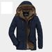 Men's winter blue three-dimensional patch bag with casual zipper cotton solid color loose type youth_viptrois.com