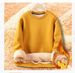 Lambskin Round-neck Padded Thick Sweater, Stylish And Loose Long-sleeved Coat_viptrois.com