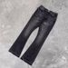 Men's Clothing Vintage Washed Black & Blue Splash Ink Straight-Leg Slightly Flared Jeans For Men & Women – Comfortable Cotton Denim With Mid-Rise_viptrois.com
