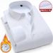 Men's Winter Flannel Long Sleeve Shirt - Thickened Warm Business Casual Striped Shirt For Dad, Comfortable & Stylish_viptrois.com