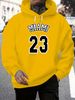 Men's Autumn And Winter Casual Fashionable Loose Hooded Sweatshirt MIAMI 23 Letter Pattern Printed Warm Long Sleeved Pullover_viptrois.com