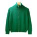 Men's Stylish High-Neck Zip-Up Knit Cardigan Warm Winter Pullover Sweater With Stand Collar, Breathable & Stretchable, Casual Chic For Urban Fashion_viptrois.com