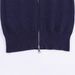 Retro Zip-Up Hooded Sweater – Polyester Knit Cardigan With Stand Collar (Navy) – Unisex Lightweight Layering Piece For Autumn_viptrois.com