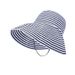 Summer Contrast Color Striped Big Brim Fisherman Hat Japanese Style Foldable Sun Hat Female Outdoor Fashion Sun Hat_viptrois.com