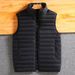 Men's Lightweight Detachable Hood Vest - Slim Fit Polyester Puffer Jacket For Casual Winter Wear (Black/Red/Khaki, L-7xl)_viptrois.com