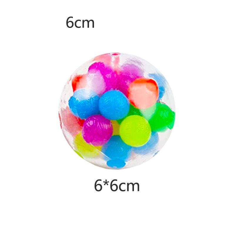 6cm Colorful Grape Ball Tpr Stress Relief Trick Venting Pinch Fun Creative Squeeze Venting Rainbow Ball_viptrois.com