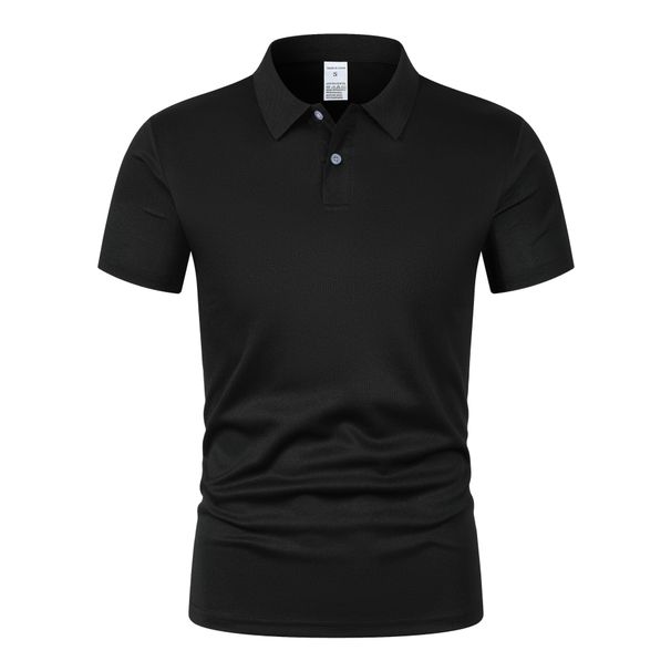 POLO Shirt Men's Summer 2026 New Large Size Crew-neck Short-sleeved T-shirt Plain-colored Top_viptrois.com