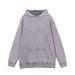 Heavyweight 370g Washed Vintage Hoodie For Men & Women - Retro Oversized Unisex Pullover Sweatshirt With Fleece Lining (Black/Gray/Rose/Purple/Brown)_viptrois.com