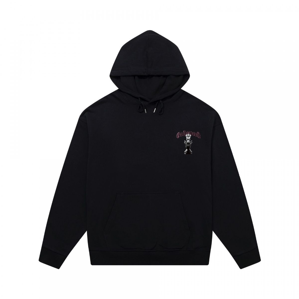 Trendy Brand Skull Print Heavy Cotton Unisex High Street Hooded Sweatshirt Long Sleeve Fashion_viptrois.com