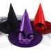 Halloween Wizard Decoration Medieval Demon Witch Pointed Masquerade Mesh Hat_viptrois.com