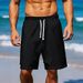 Men's Clothing Summer New Large Waffle Men's Quick Drying Solid Color Casual Shorts_viptrois.com