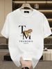 Men's 100% Cotton TM Tiger Print Tee, TREMORIS TOKYO Light Luxury Casual Round Neck Japanese Vintage Short Sleeve T-shirt_viptrois.com