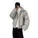 2024 Winter Retro Loose Solid Color Stand-up Neck Cotton Coat Men's Original Versatile Waist Cotton Coat Men_viptrois.com