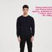 Large Size Crew Neck Fleece Sweater Men's Cotton Ultra-solid Color Pullover Sweater Loose And Fattened Sports And Leisure Bottoming Shirt Top_viptrois.com