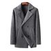 Men's Clothing luxury mid length drop shoulder sleeve wide version wool coat men's autumn and winter double breasted double faced wool coat_viptrois.com