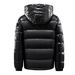 Unisex Black Shiny Puffer Jacket With Hood - Fleece Lined, Thickened, Oversized Fit For Men & Women_viptrois.com