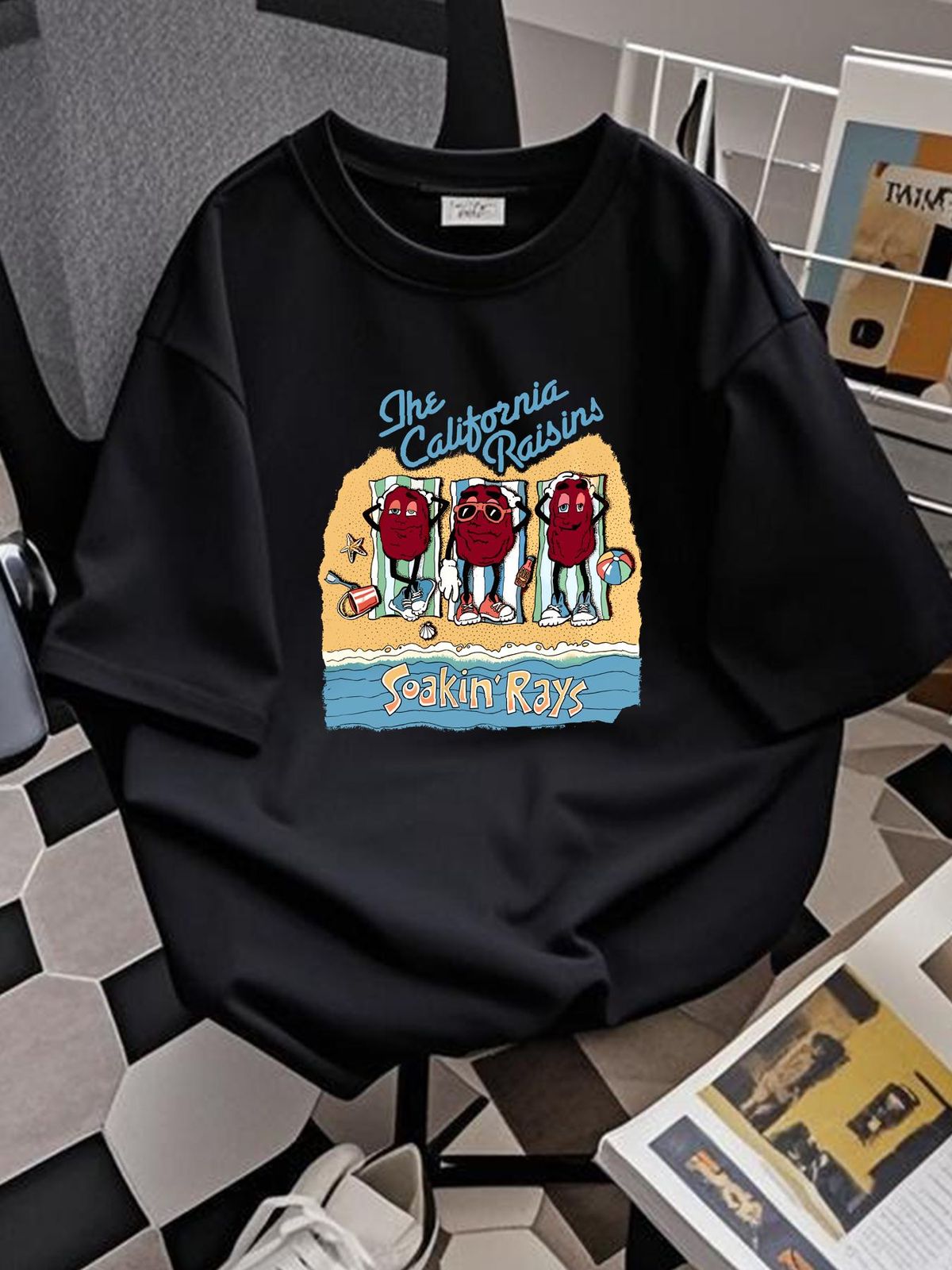New The California Raisins Soakin Rays Cotton White Men S-2345XL T-Shirt Casual Streetwear Top For Everyday Wear Soft Designer Clothes Stretched_viptrois.com