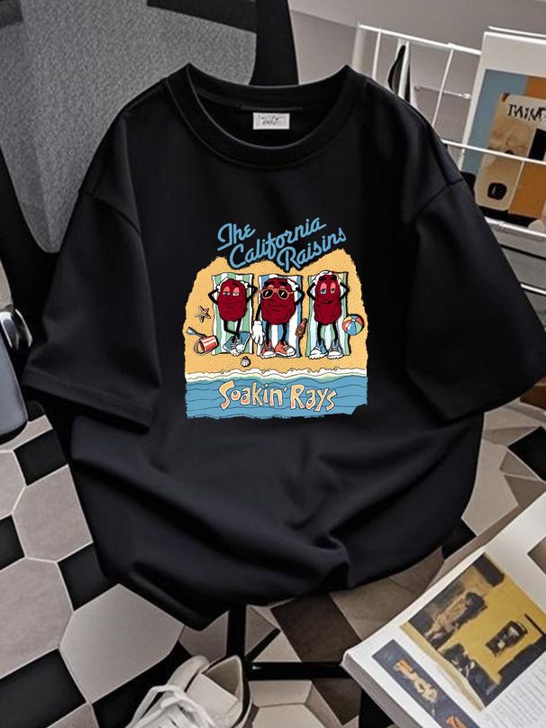New The California Raisins Soakin Rays Cotton White Men S-2345XL T-Shirt Casual Streetwear Top For Everyday Wear Soft Designer Clothes Stretched_viptrois.com