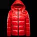 Fashion Men's Clothing Shiny Hooded Down Jacket Black Warm Windproof Autumn And Winter Style Casual All-match Trendy Cotton Clothing_viptrois.com